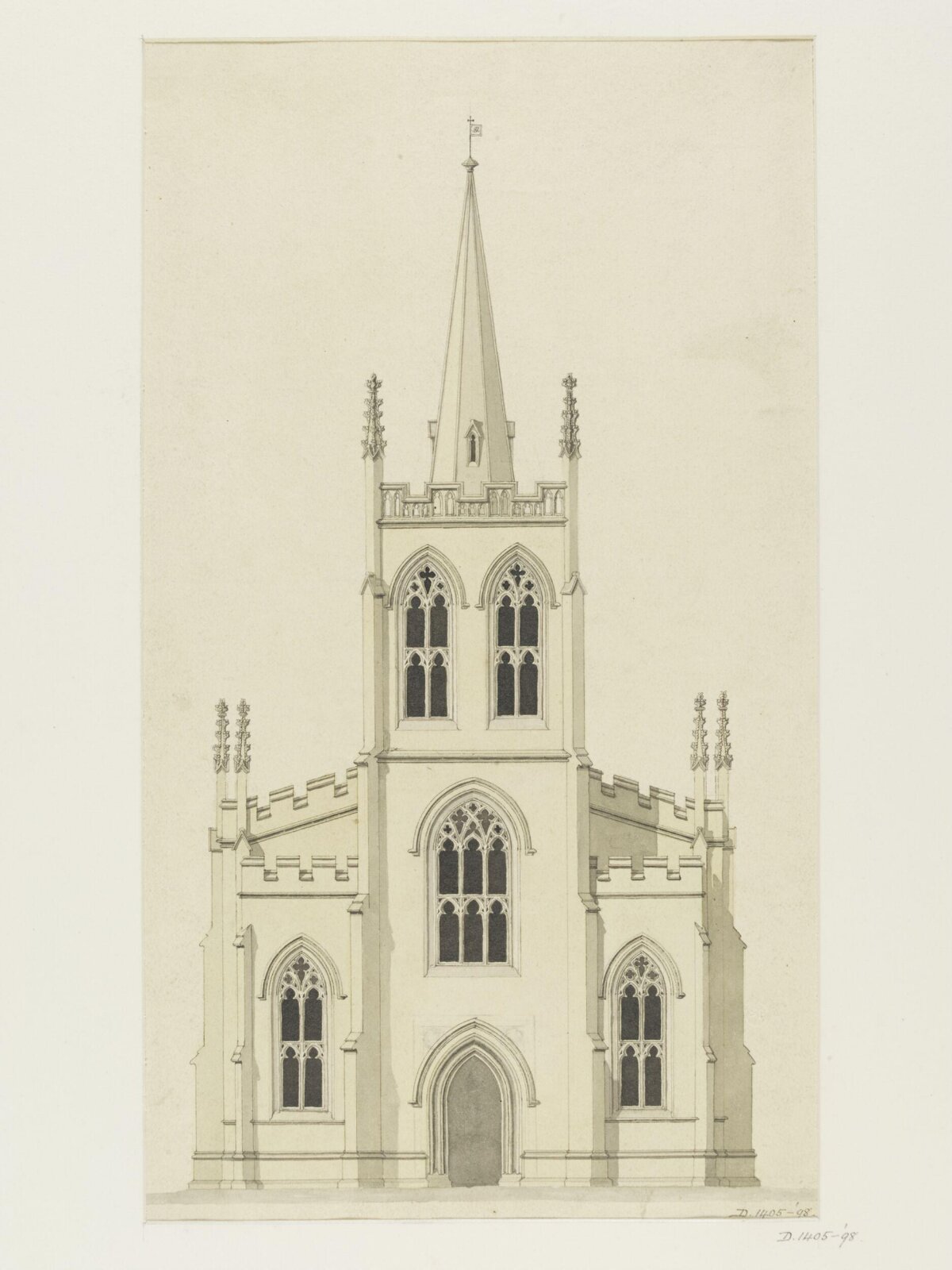 Drawing, Joseph Michael Gandy, 1810