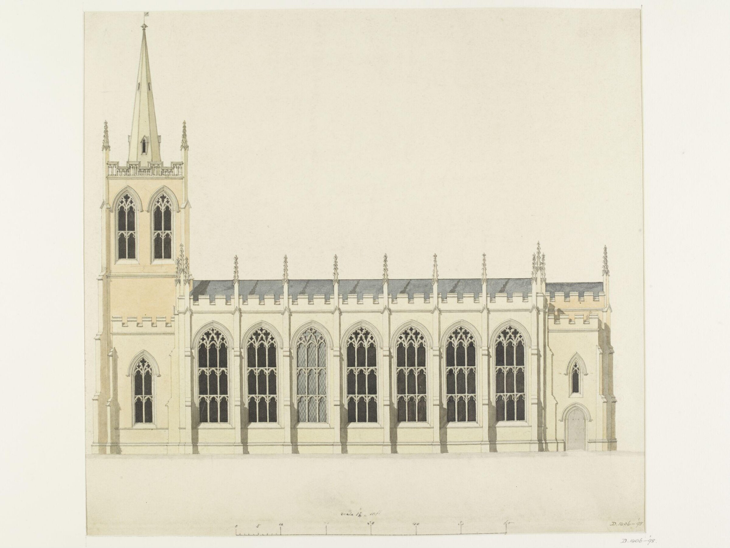 Drawing, Joseph Michael Gandy, 1810