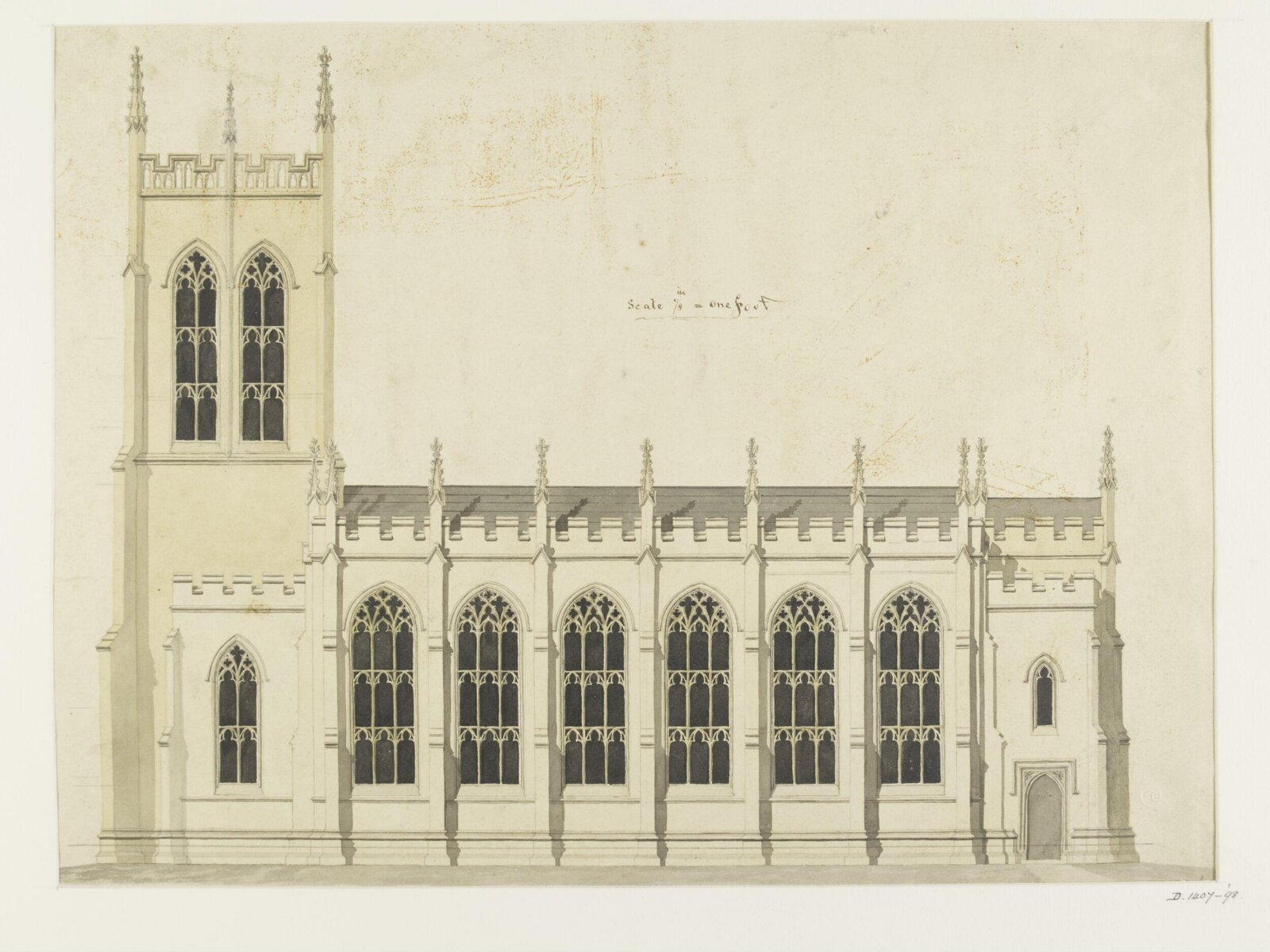 Drawing, Joseph Michael Gandy, 1810