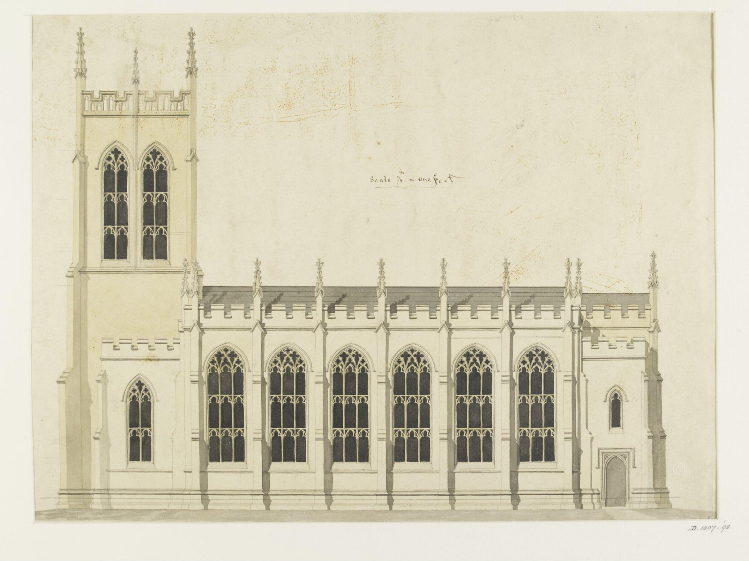 Drawing, Joseph Michael Gandy, 1810
