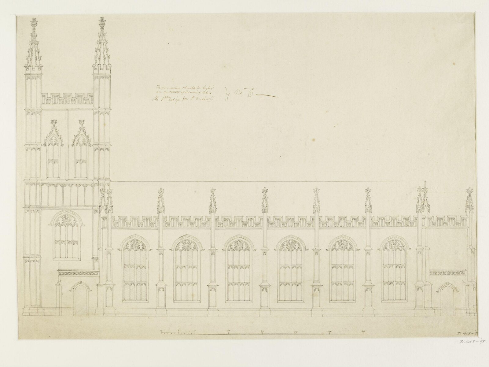 Drawing, Joseph Michael Gandy, 1810