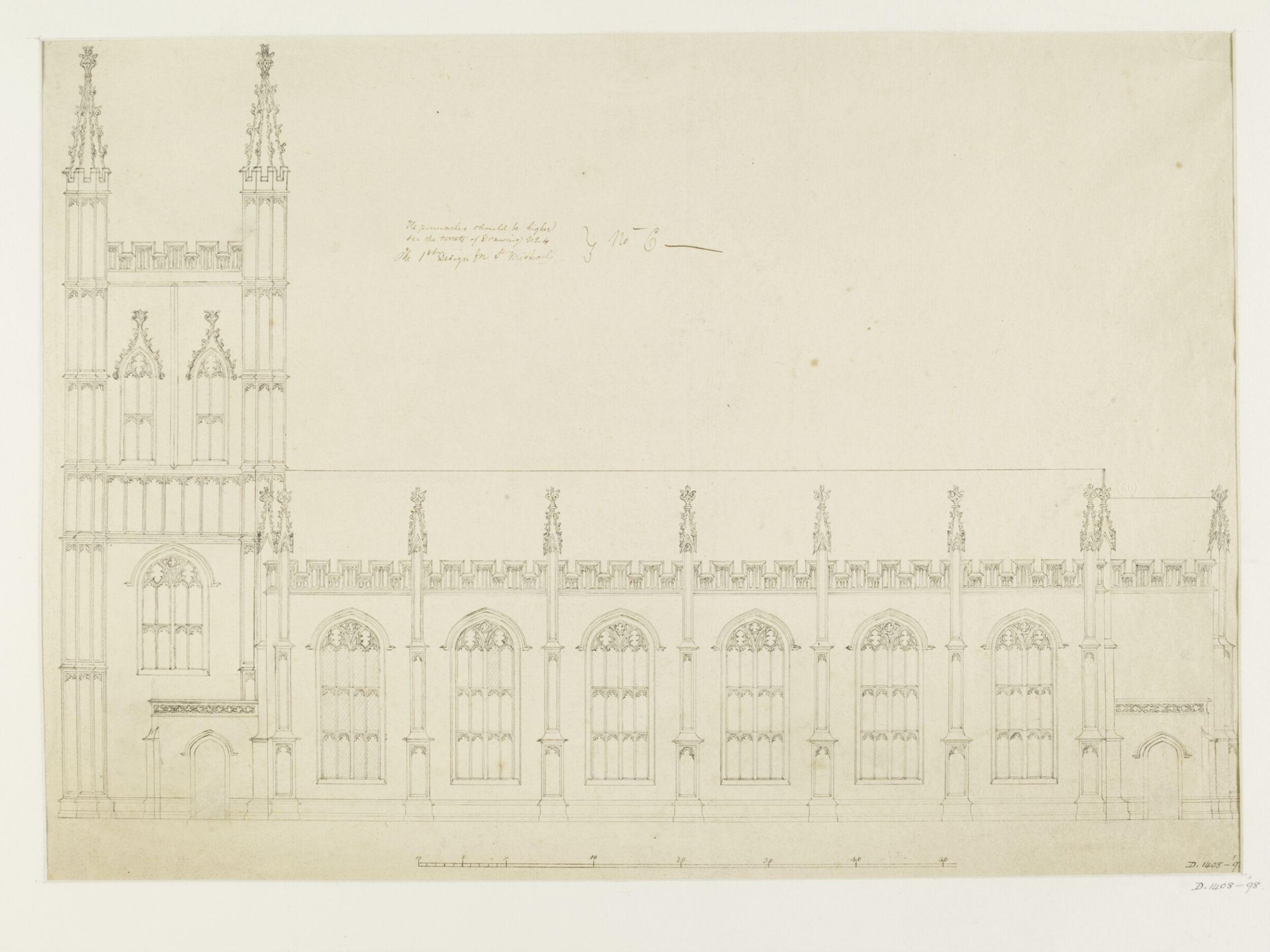 Drawing, Joseph Michael Gandy, 1810