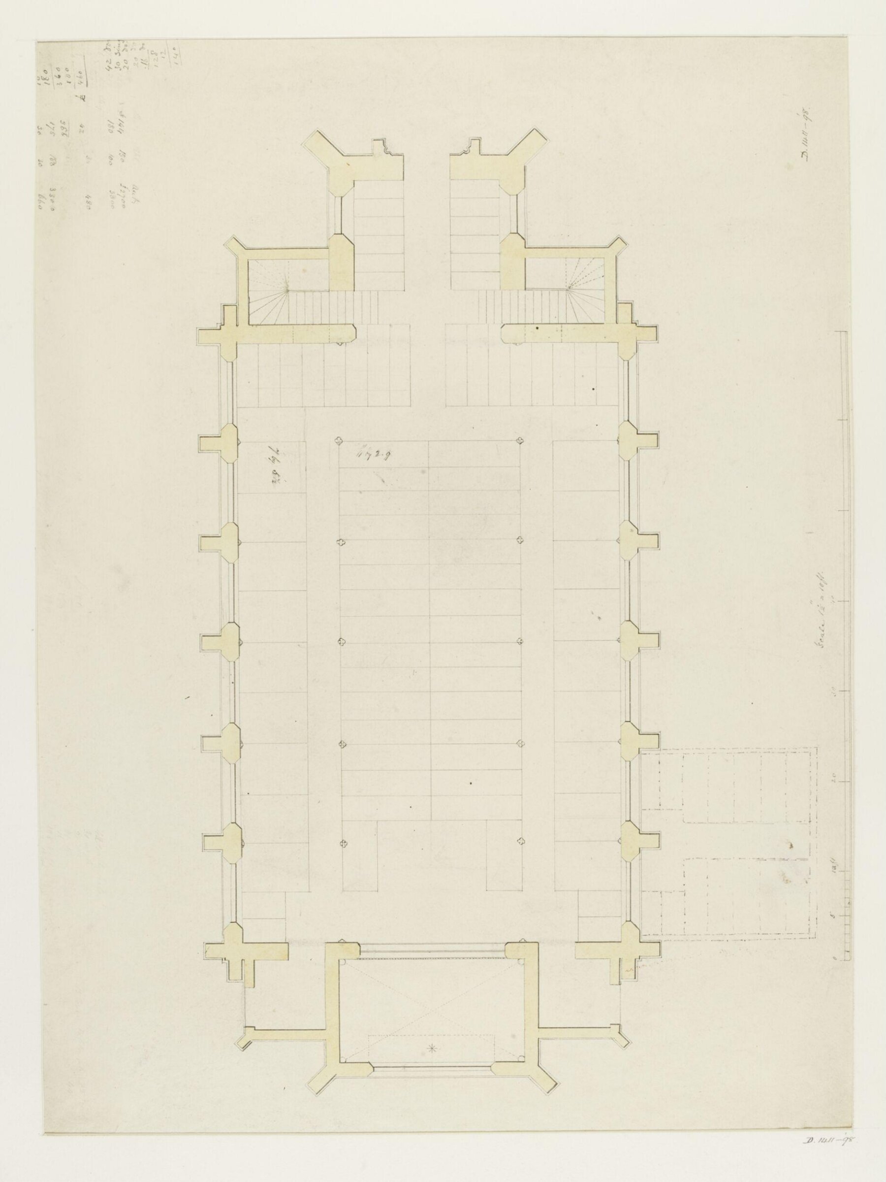 Drawing, Joseph Michael Gandy, 1810
