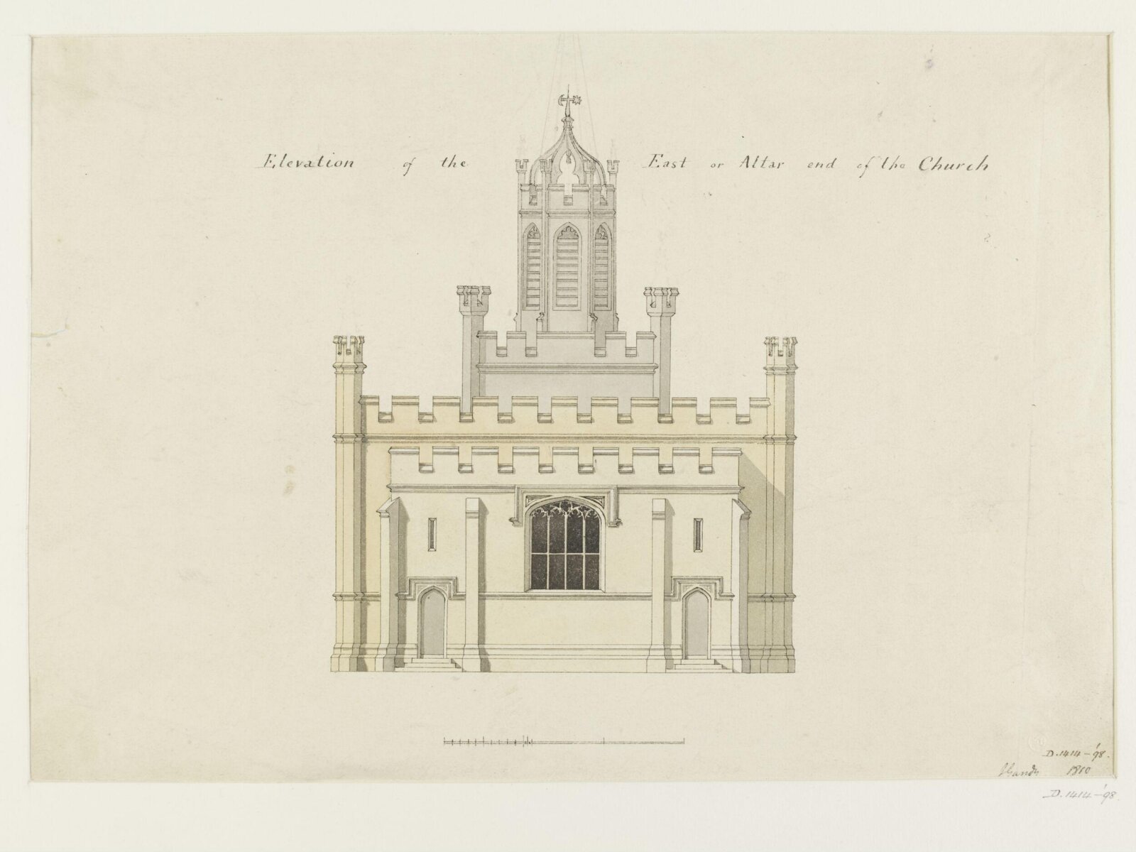 Drawing, Joseph Michael Gandy, 1810
