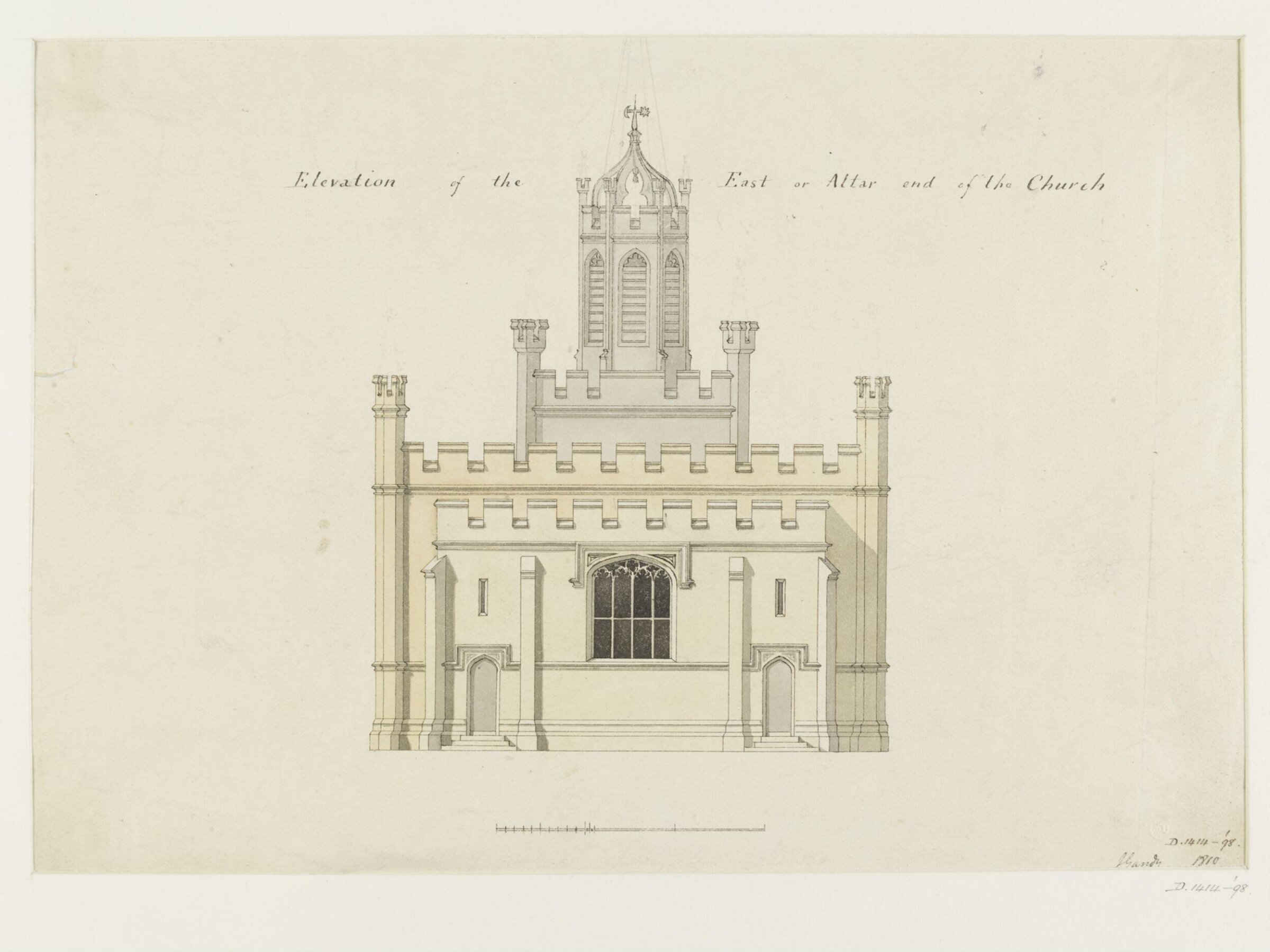 Drawing, Joseph Michael Gandy, 1810