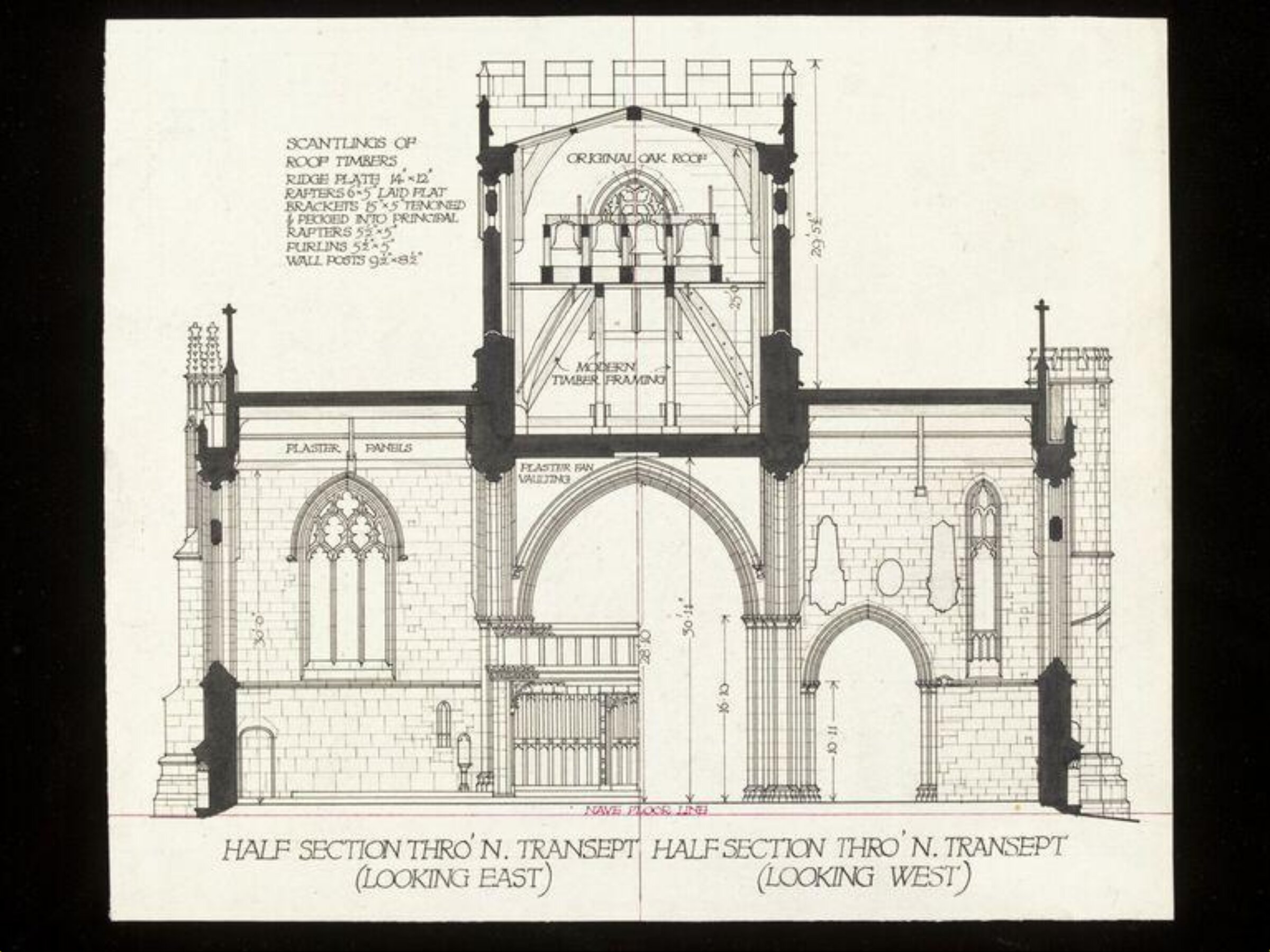 Measured drawings of the Church of SS. Mary, Katherine and All Saints, Edington, Wiltshire, 1909, Thomas Francis Wiltshire Grant, 1909