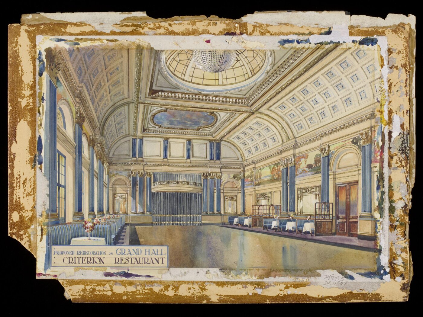 Unknown, Proposed Redecoration to Grand Hall at the Criterion Restaurant