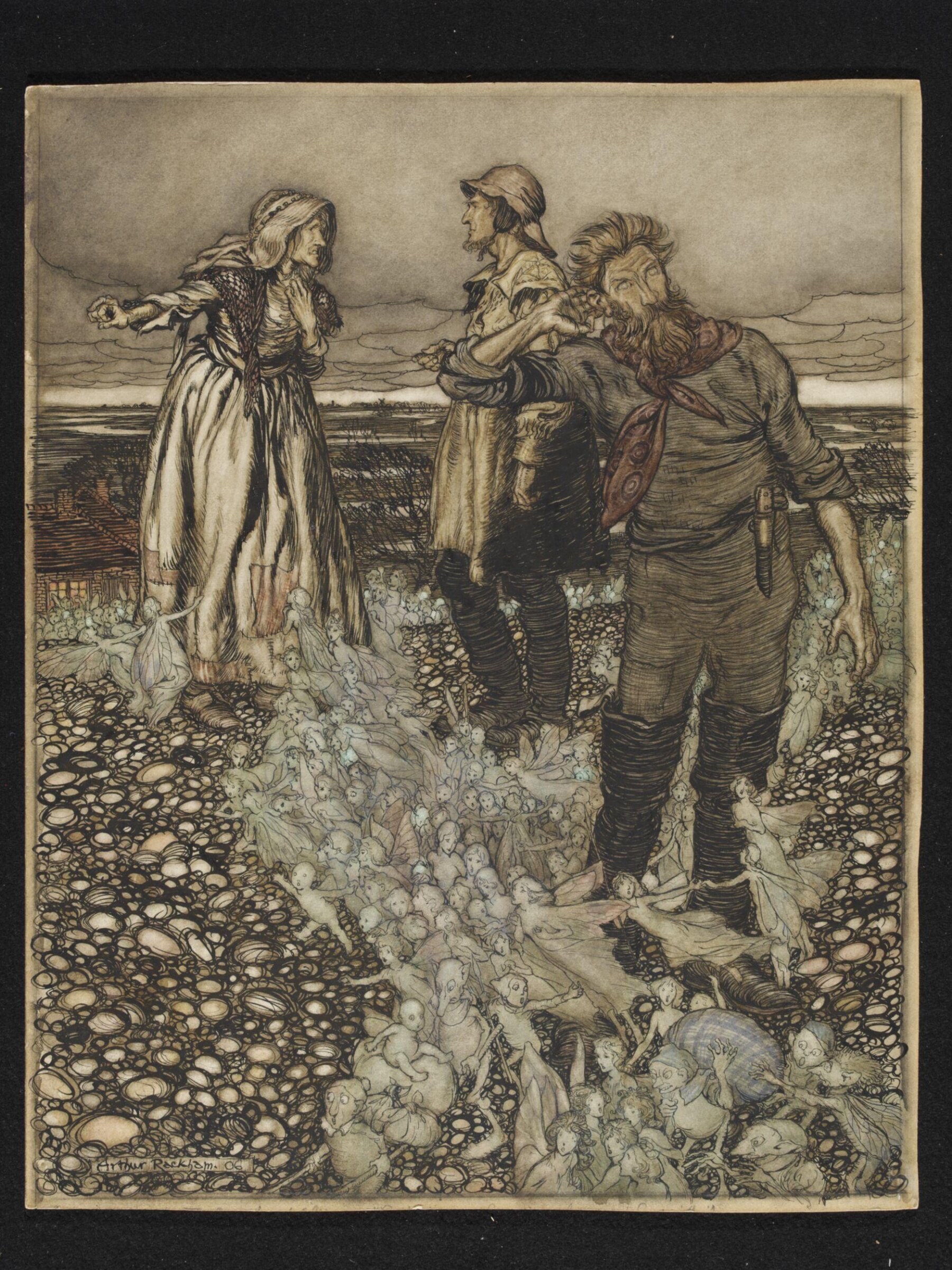The Widow Whitgift and her Sons, Arthur Rackham, 1906