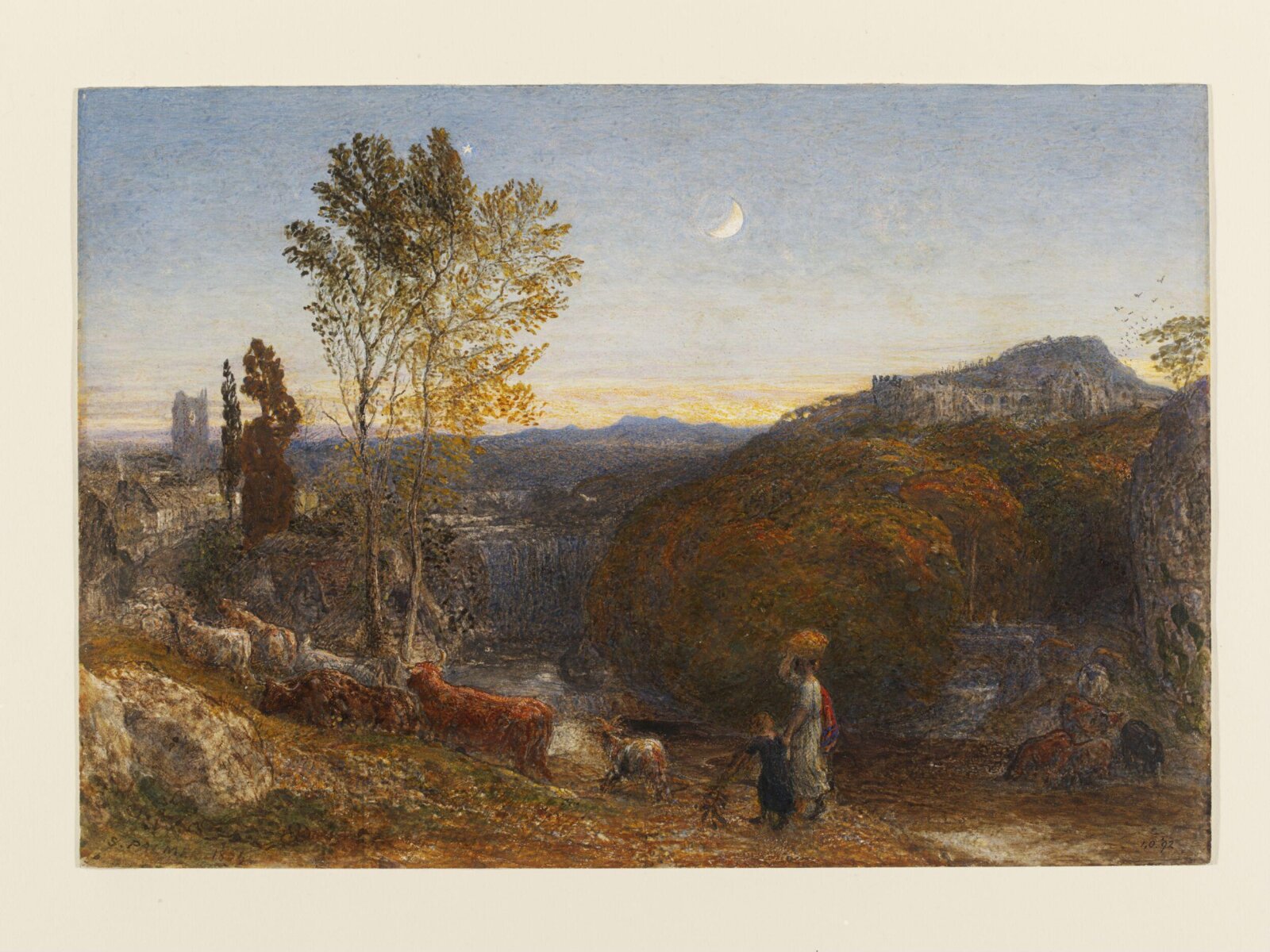Going Home at Curfew Time, Samuel Palmer, 1864