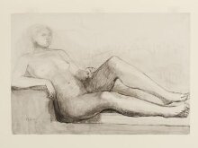 Study of a reclining female nude thumbnail 1
