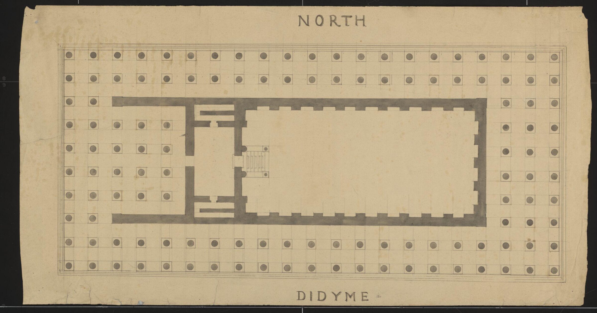 Plan of a Temple at Didyma, Francis Cranmer Penrose, late 19th century
