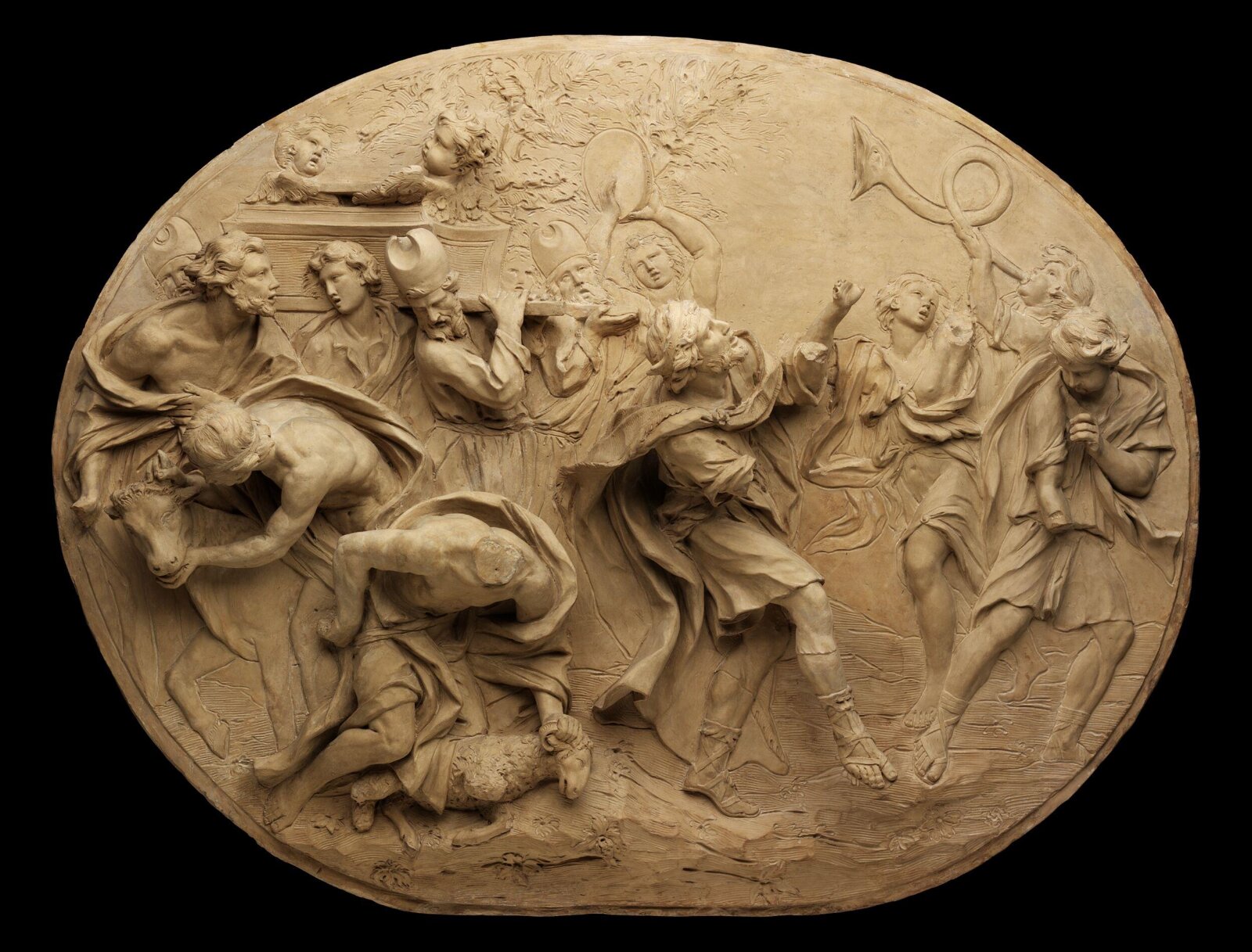 David Dancing before the Arc, style of Melchiorre Cafà, ca. 1660 - ca. 1665