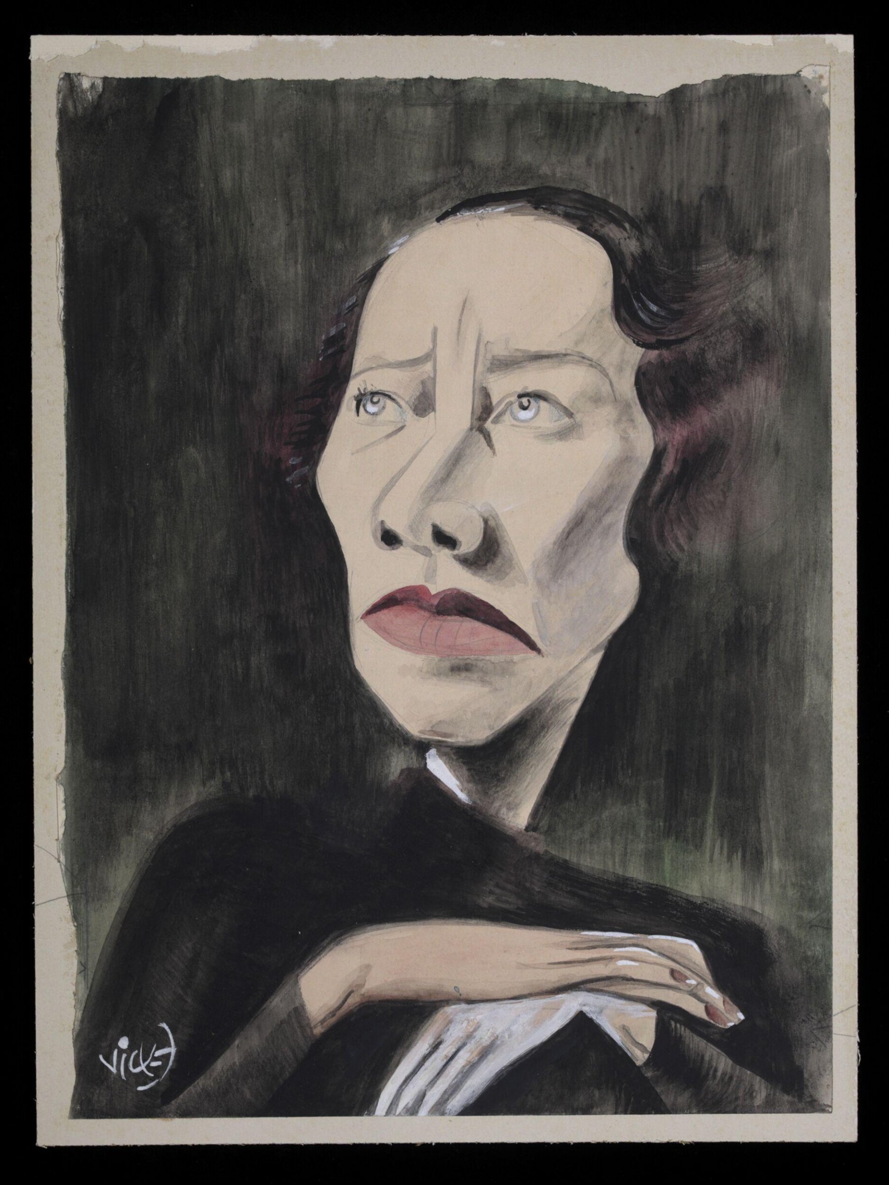 Caricature of Flora Robson, Vicky, 20th century