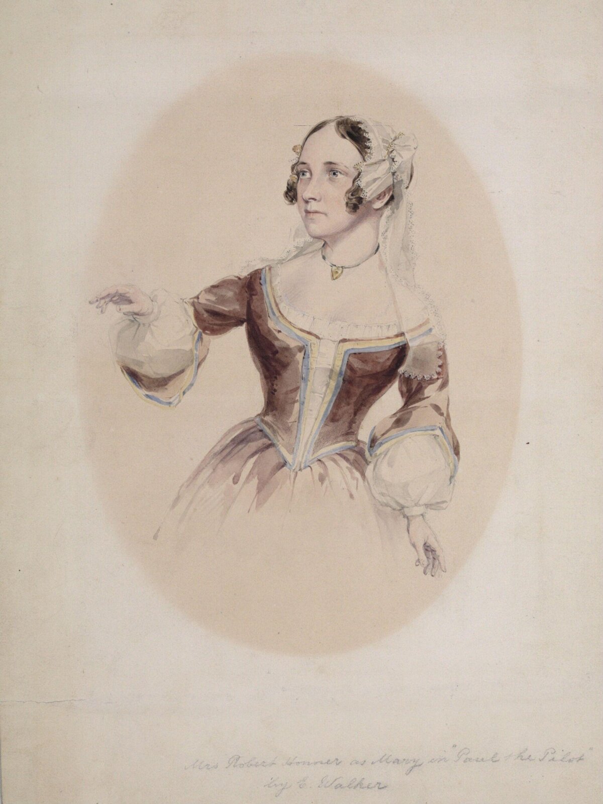 Watercolour drawing, E. Walker, possibly mid 19th century