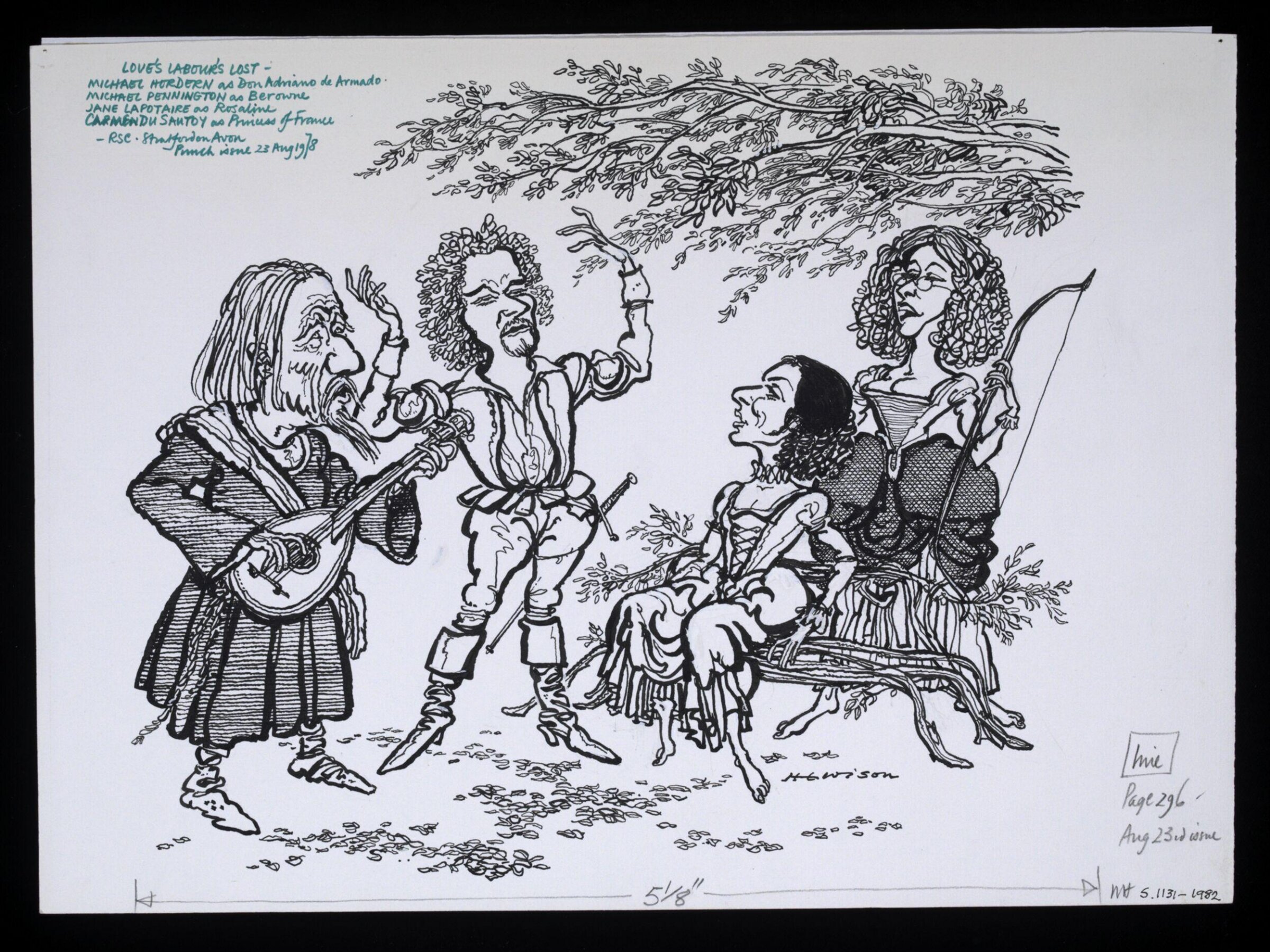 Caricature by William Hewison, Bill Hewison, 1978