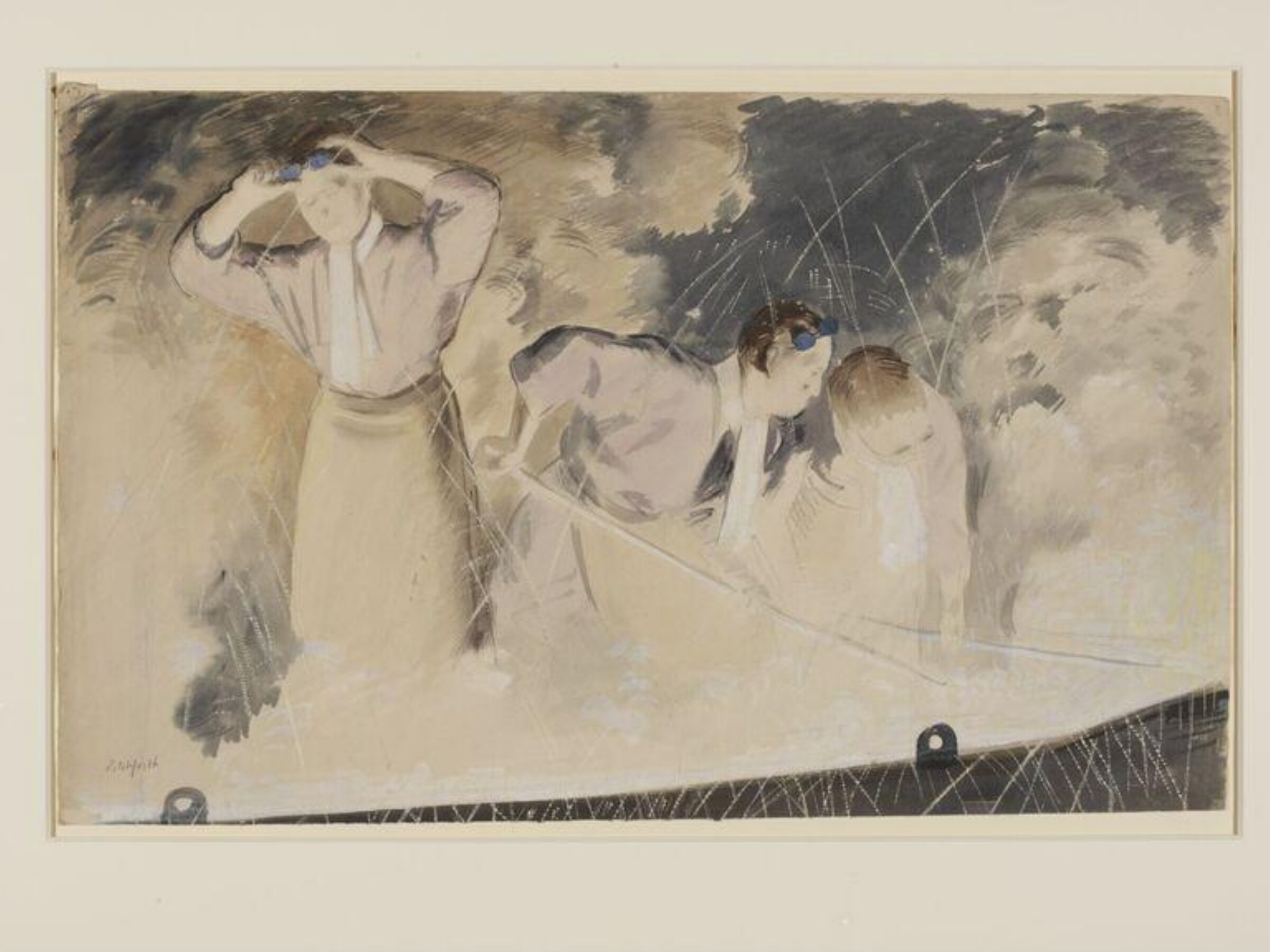 Tapping a Steel Furnace, Roland Vivian Pitchforth, ca. 1939-1945
