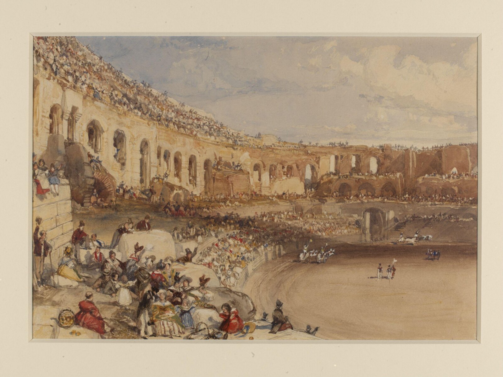 Amphitheatre, Nimes, James Duffield Harding, ca. 1833-1834