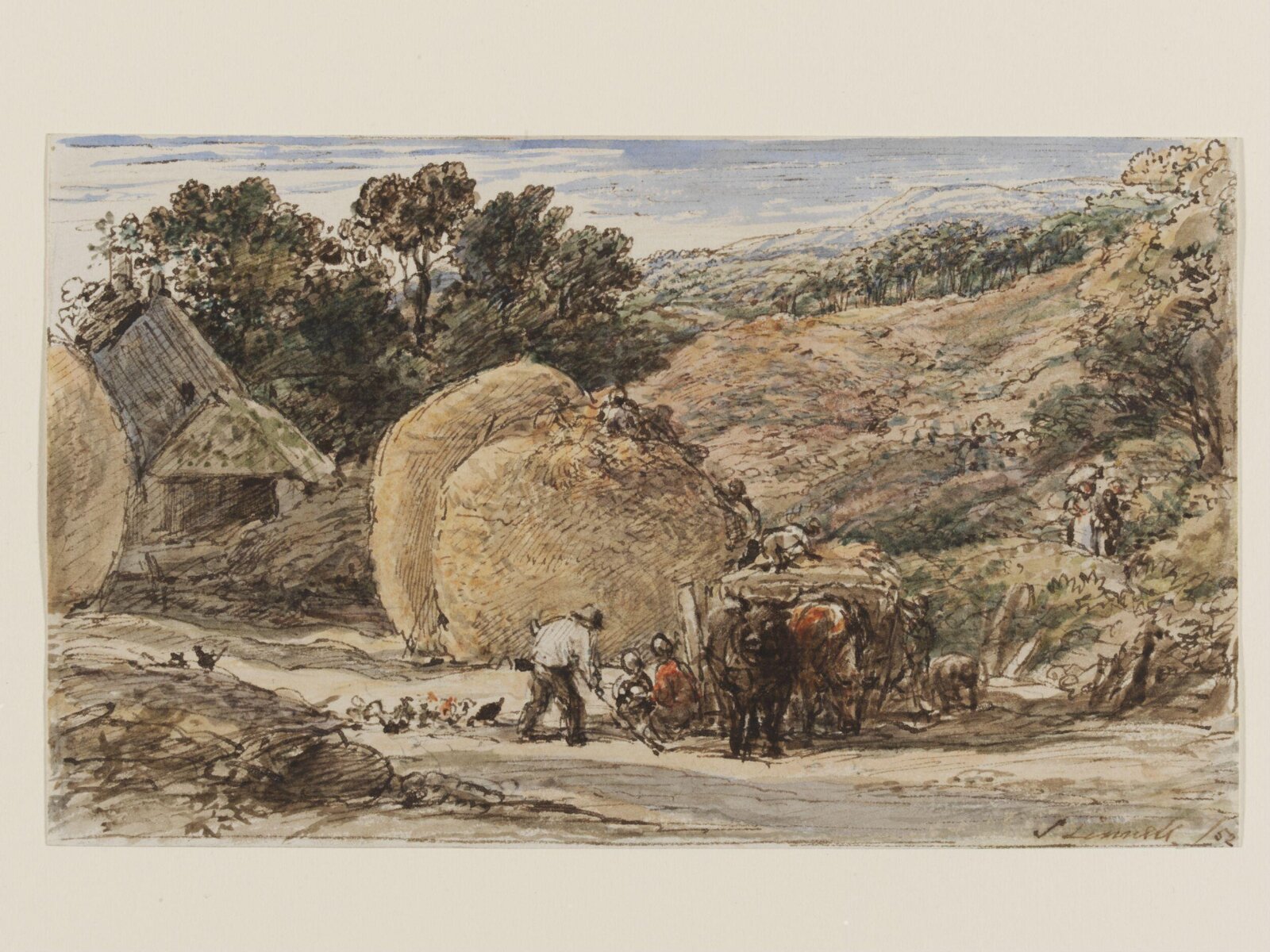 Piling Straw, John the younger Linnell II, 1852