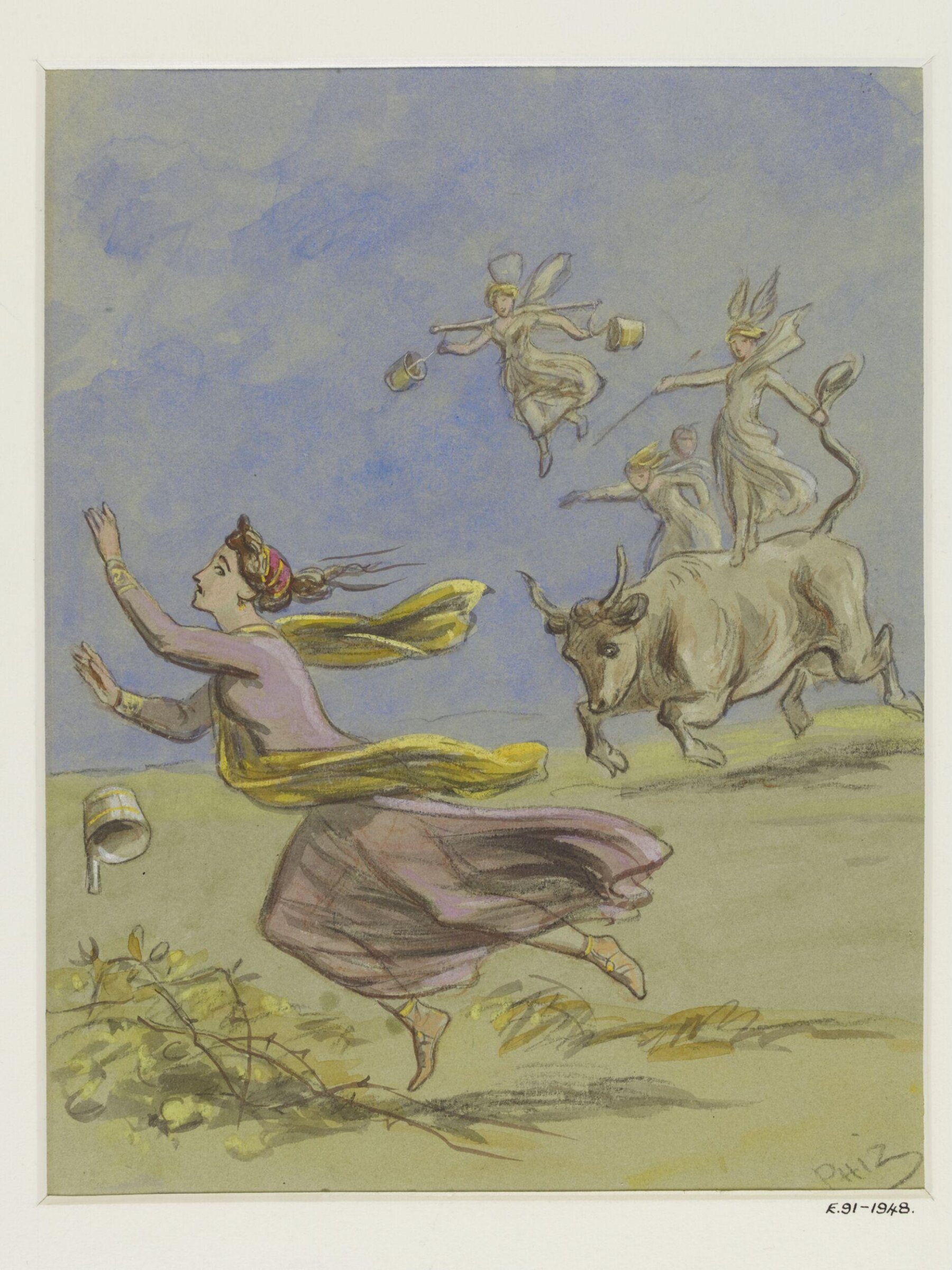 Drawings (2) for illustrations for an unidentified children's book, Hablot Knight 'Phiz' Browne, 1815-1882