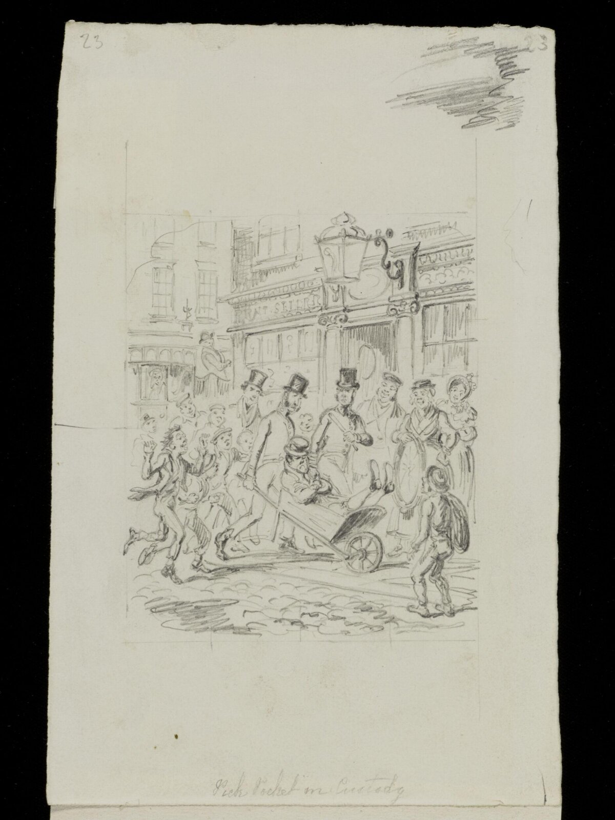 A Pickpocket, in Custody, George Cruikshank, ca. 1836