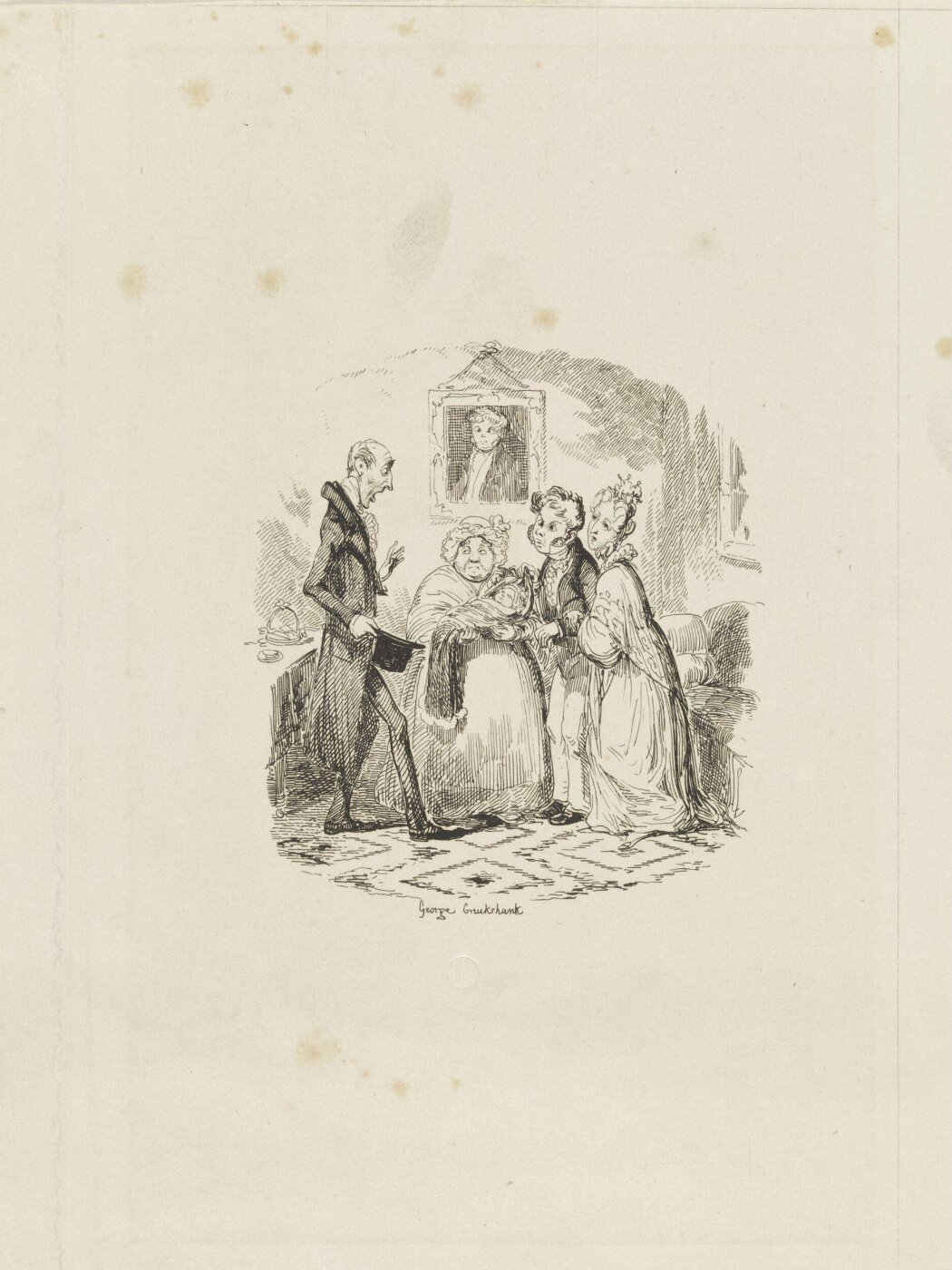 Cruikshank, George, The Bloomsbury Christening