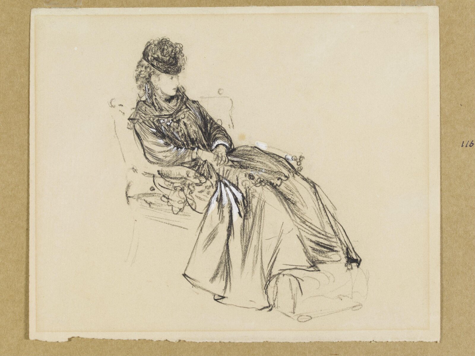 Drawing, Luke Fildes, 1870