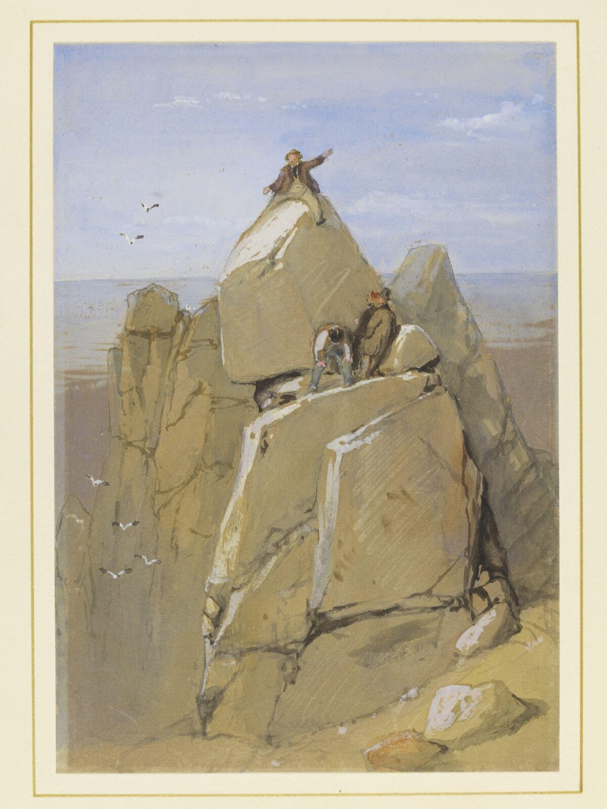 The Logan Rock, Clarkson Frederick Stanfield, 1842