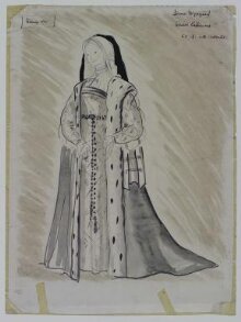 Costume design for Diana Wynyard in Henry VIII thumbnail 1