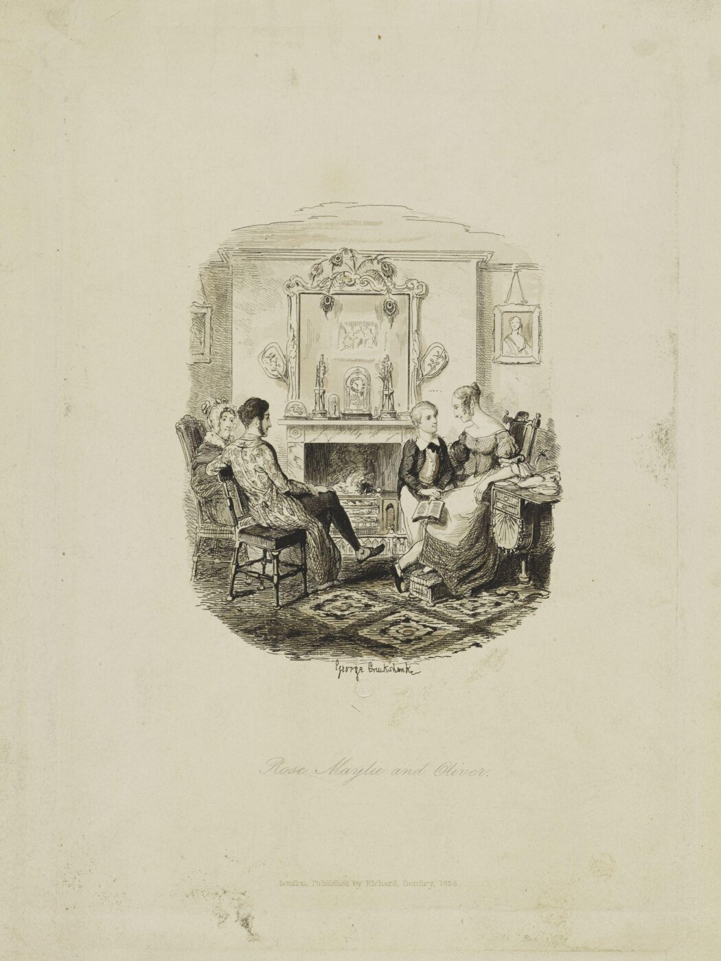 Cruikshank, George, Rose Maylie and Oliver