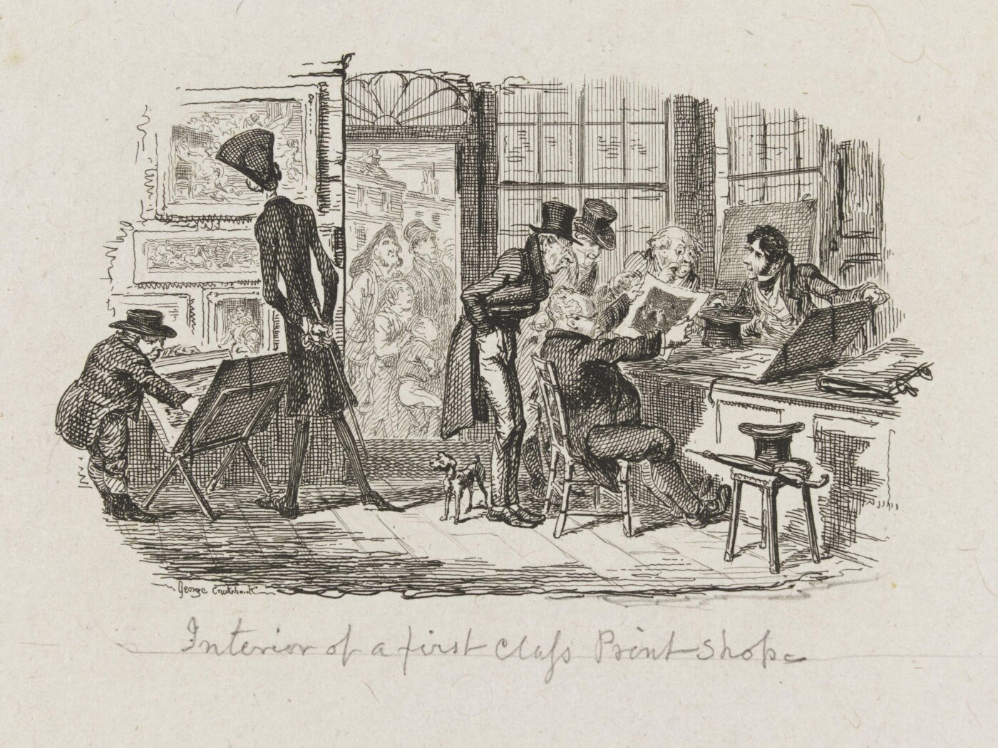 Cruikshank, George, Interior of a First Class Print Shop