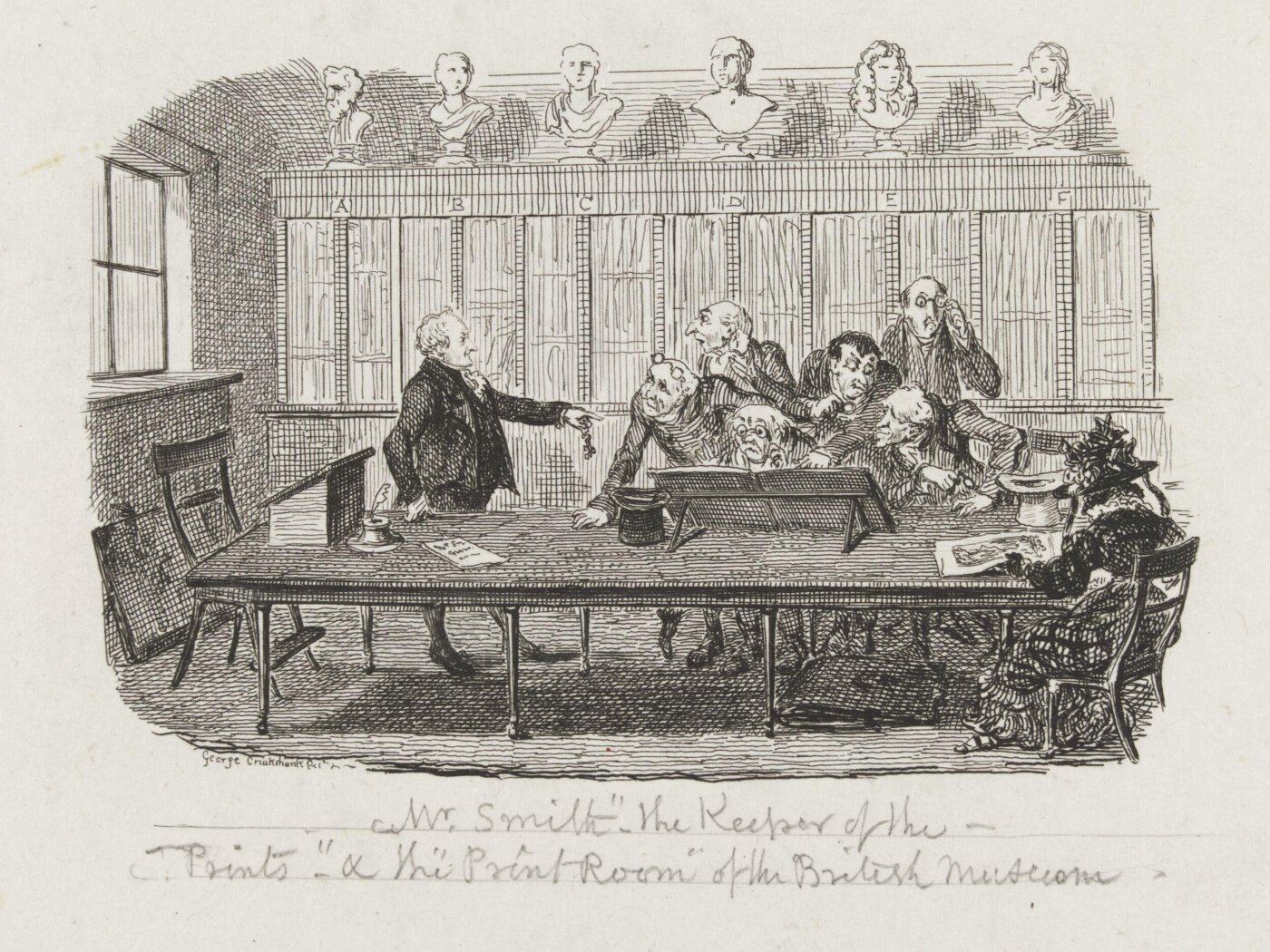 Cruikshank, George, Mr Smith - "The Keeper of the Prints" & the "Print Room" of the British Museum