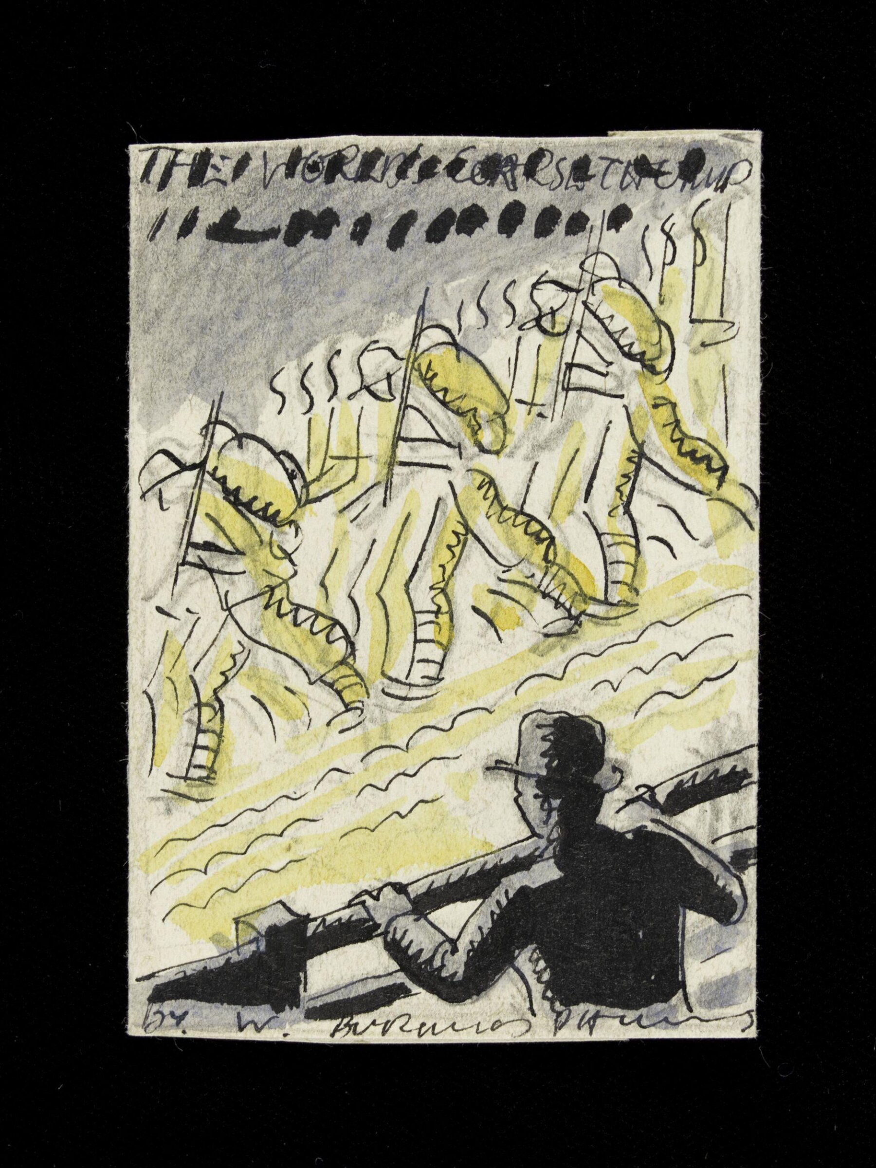 Book jacket design for the World's Coarse Thumb, John Gower Parks, c. 1930