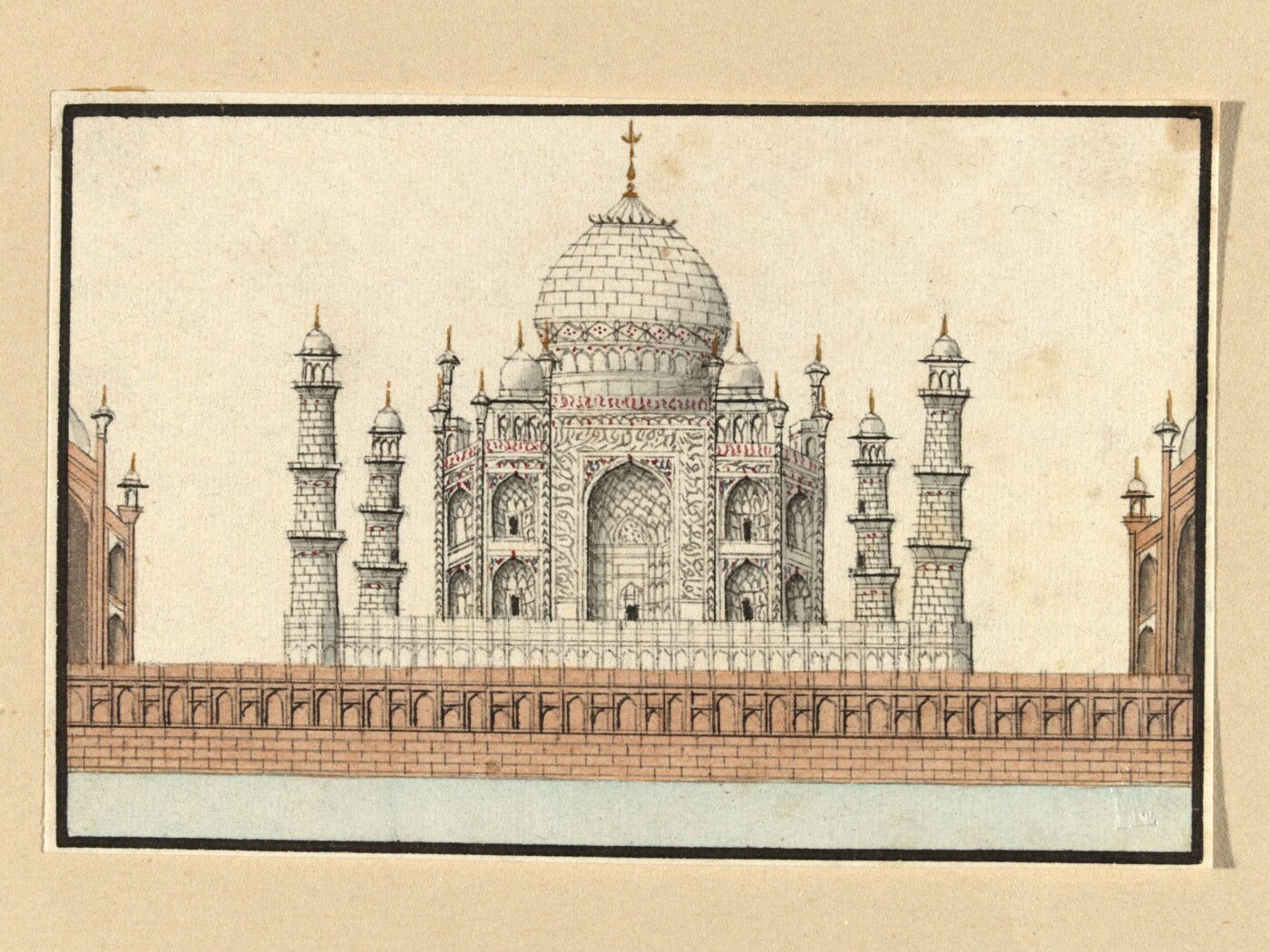 Unknown, The Taj Mahal with the river in the foreground