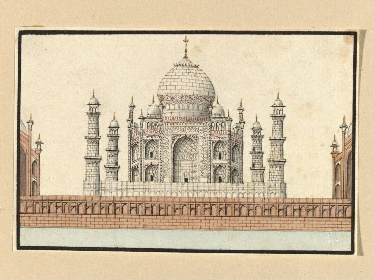 Nine small architectural drawings of Mughal monuments. top image