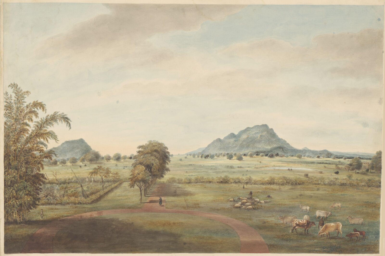 View looking towards the hills, ca. 1825