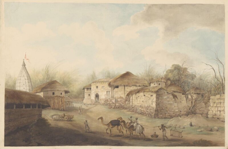 Houses and temple