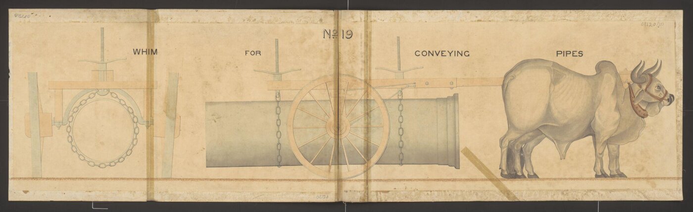 Unknown, One of twenty-one drawings of various types of indigenous conveyance in Poona showing side view and section.