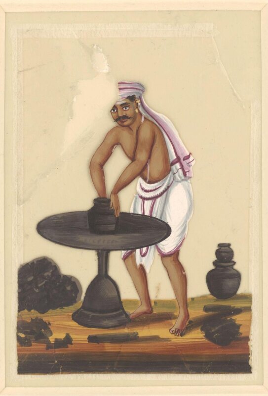 One of twelve paintings depicting occupations.