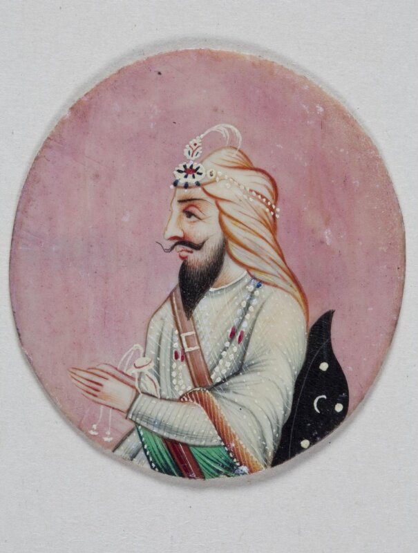One of twenty-seven portraits on ivory of rulers and historical personages of the nineteenth century.