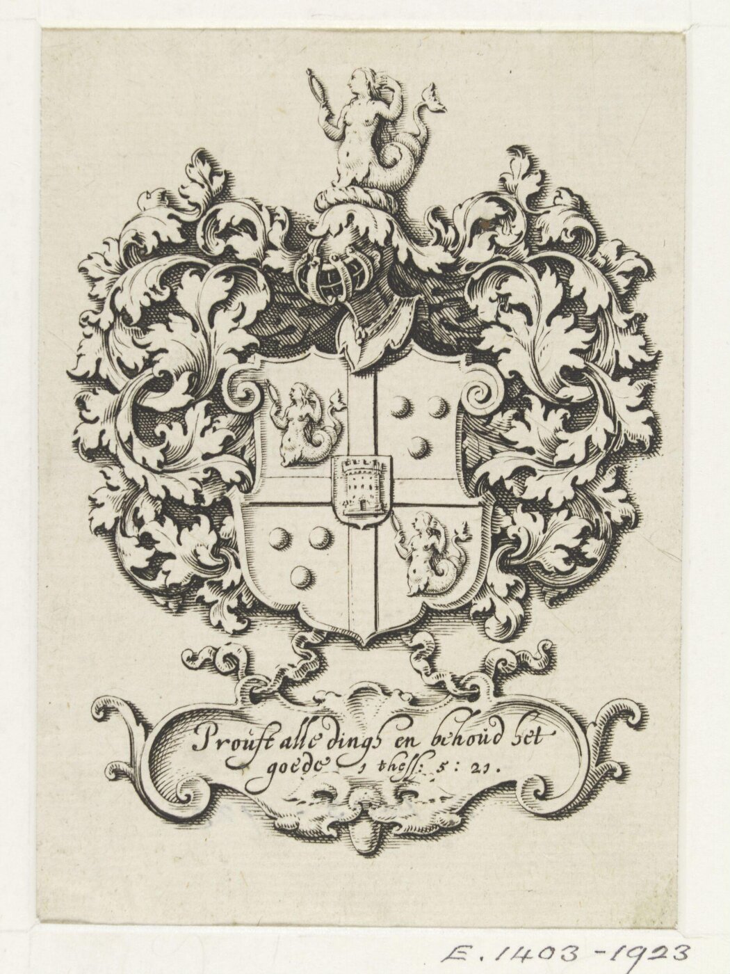Unknown, Arms of the Opperdoes Alewijn family