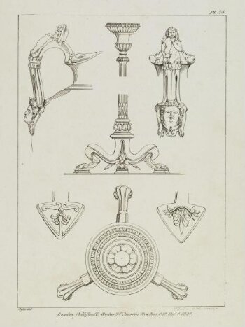 Architectural Ornaments, or, A Collection of Capitals, Friezes, Roses, Entablatures, Mouldings, &c. Drawn on Stone. From the Antique