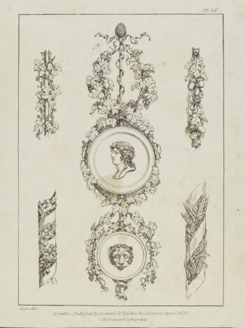 Architectural Ornaments, or, A Collection of Capitals, Friezes, Roses, Entablatures, Mouldings, &c. Drawn on Stone. From the Antique