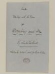 Original manuscript of Some dealings with the firm of Dombey and Son by Charles Dickens, vol. 1 thumbnail 2