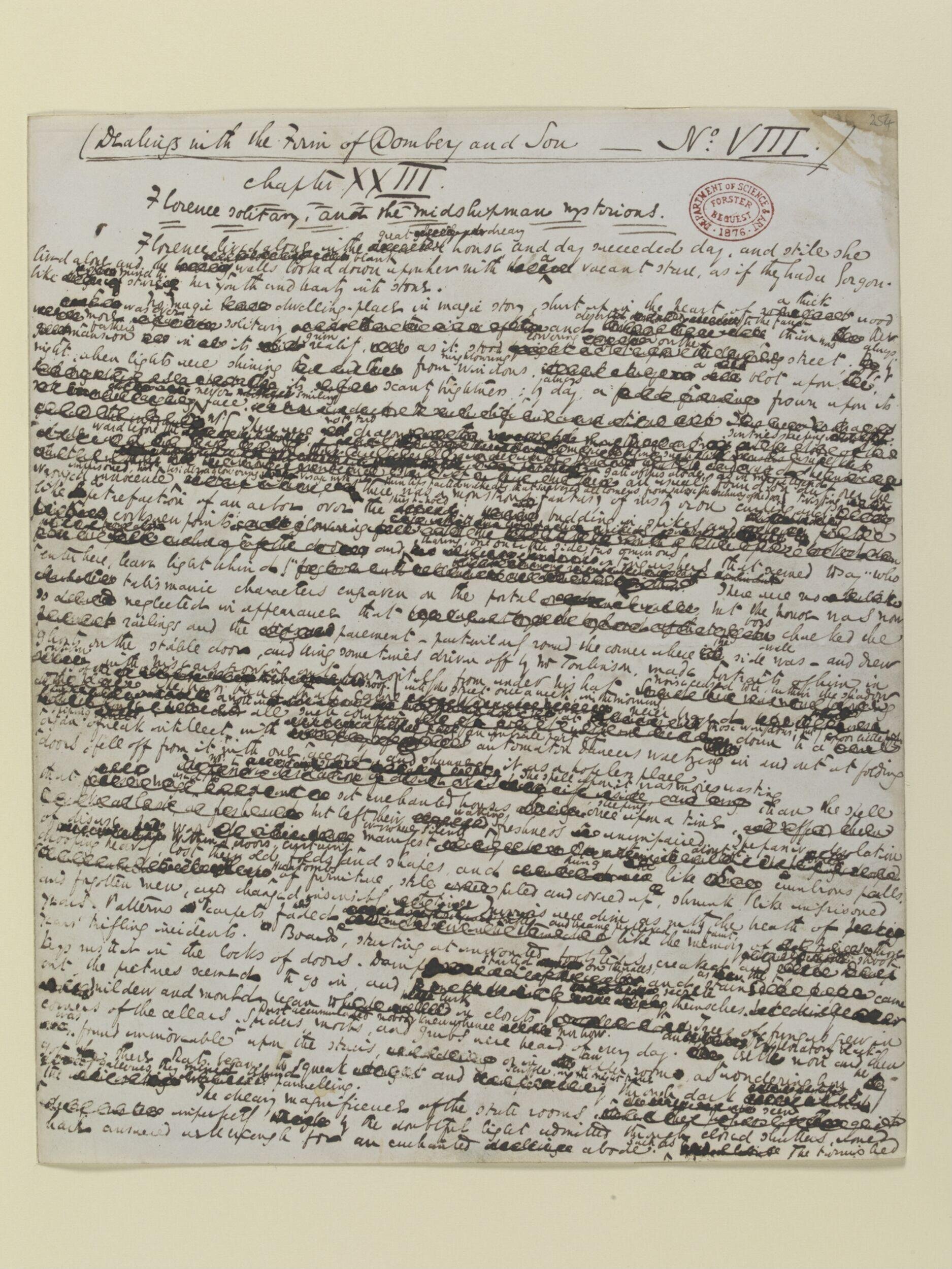 Original manuscript of Some dealings with the firm of Dombey and  Son by Charles Dickens, vol. 4