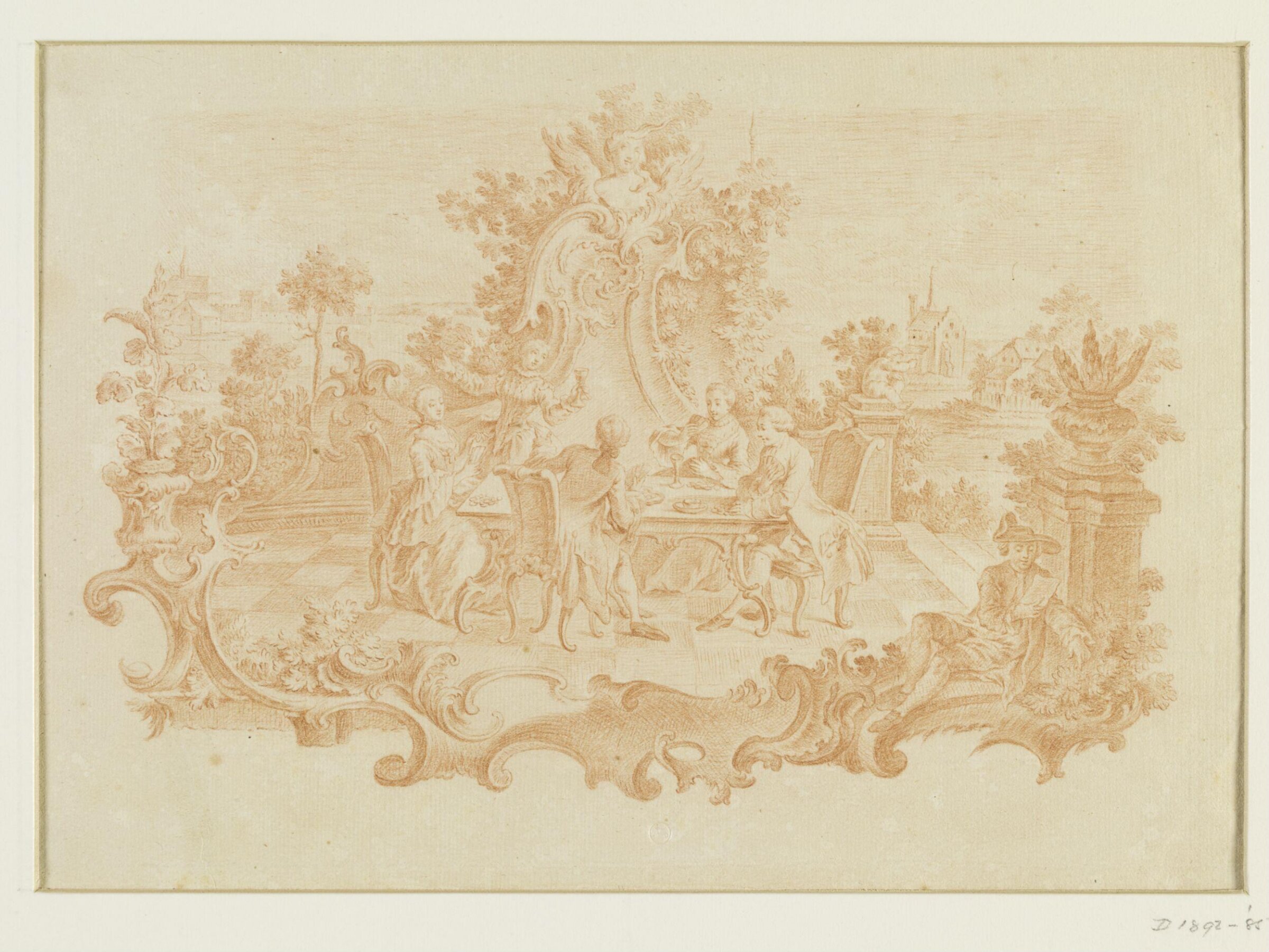 Drawing, attributed to François Boucher, 18th century