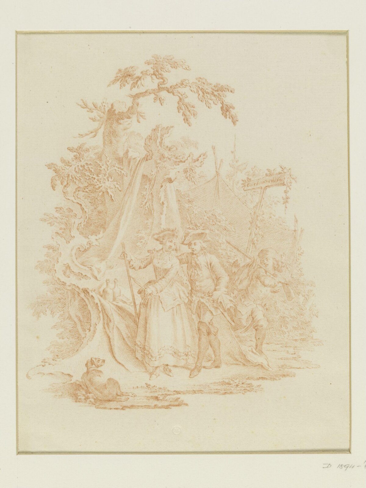 Drawing, attributed to François Boucher, 18th century