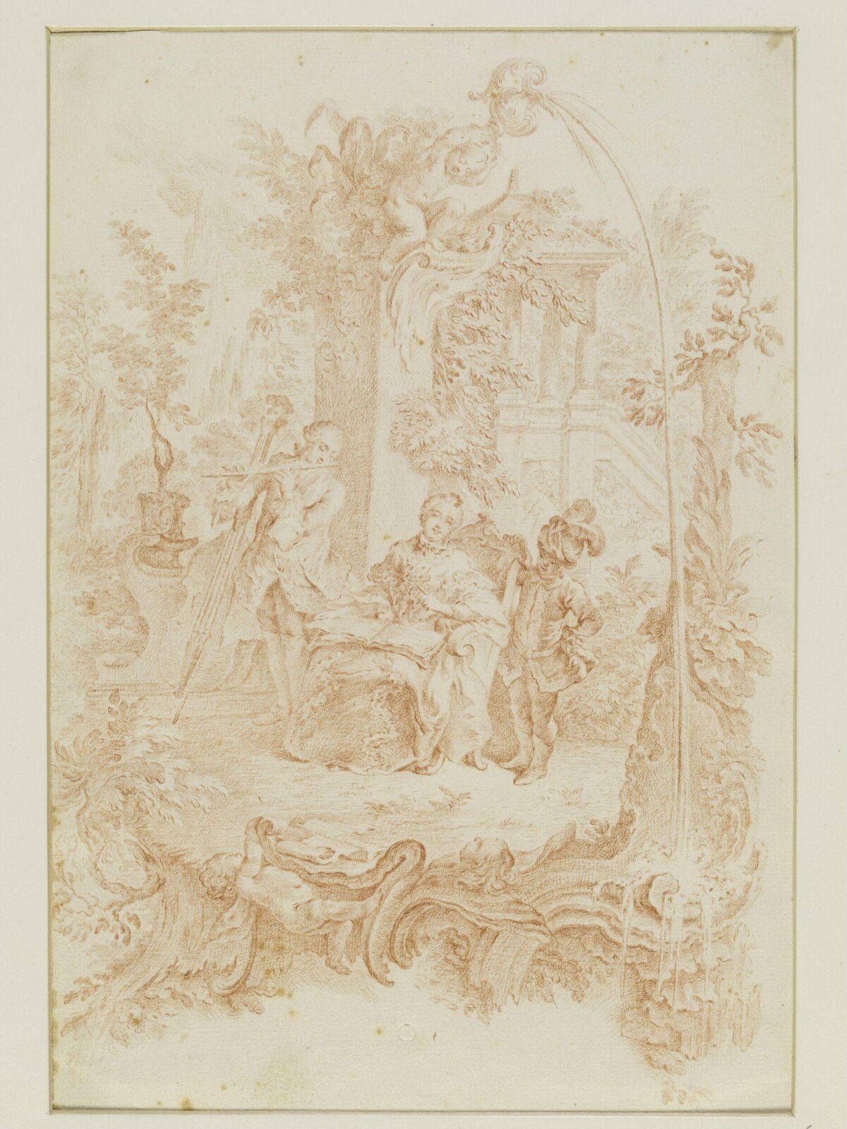 Drawing, attributed to François Boucher, 18th century