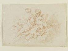 Poetry; two putti in a cloud thumbnail 1