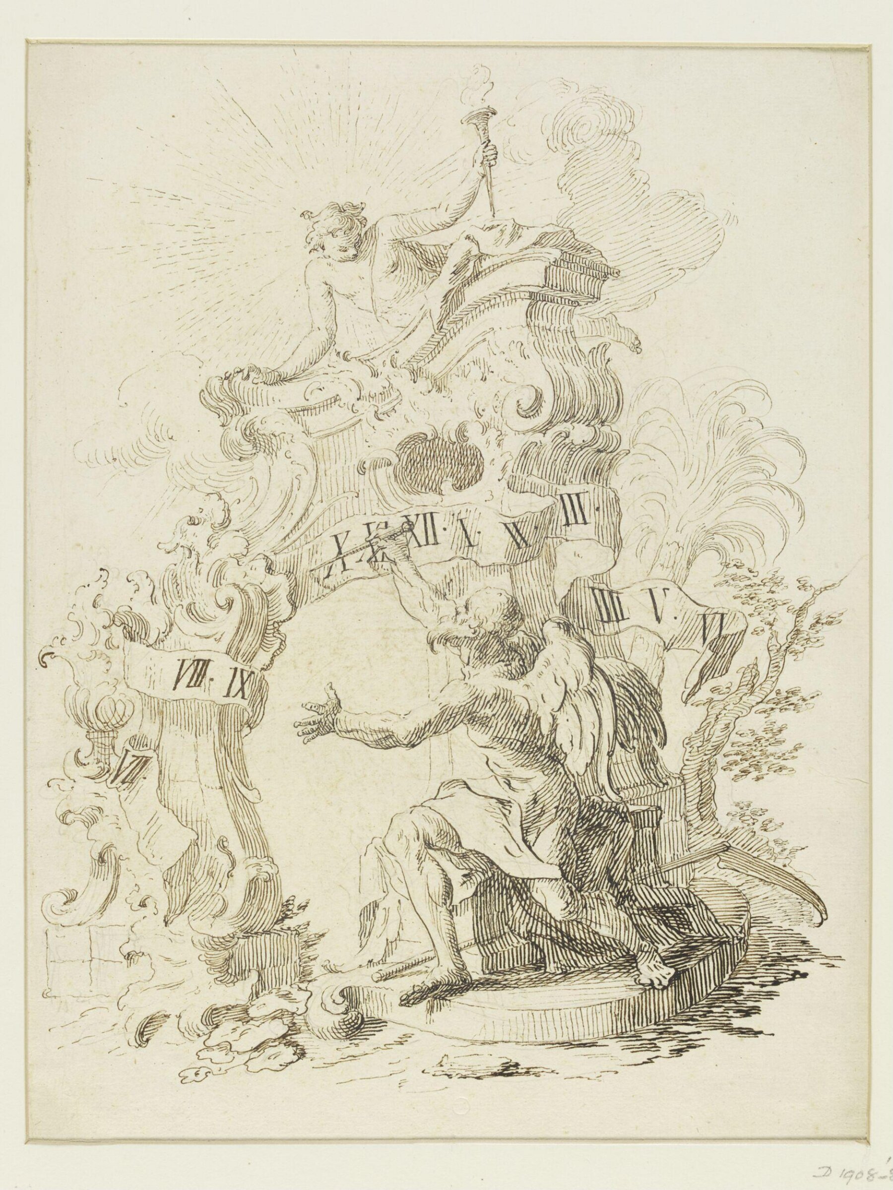 Drawing, attributed to François Boucher, 18th century