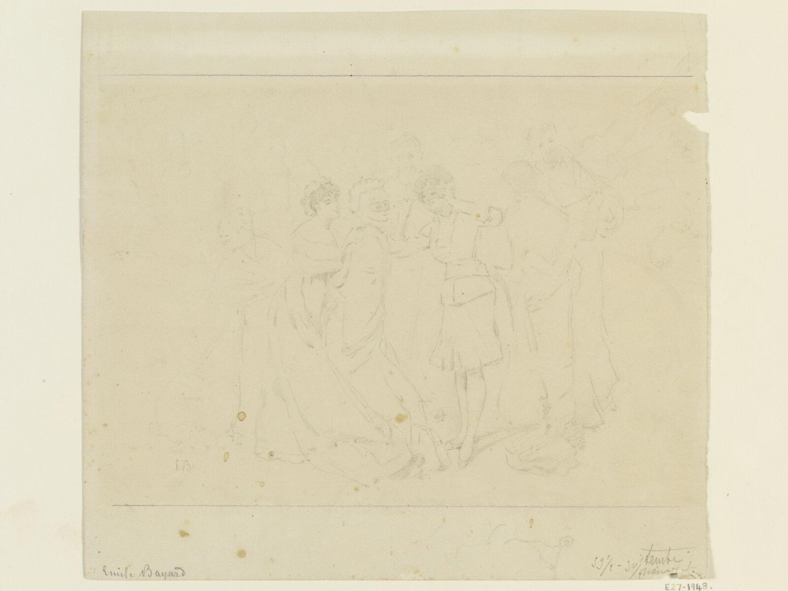 Drawing, Emile Antoine Bayard, 1837-1891